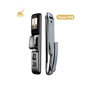 HJD Gate Security Intelligent 3D Face Recognition Combination Tuya Handle Digital Fingerprint Smart Door Locks