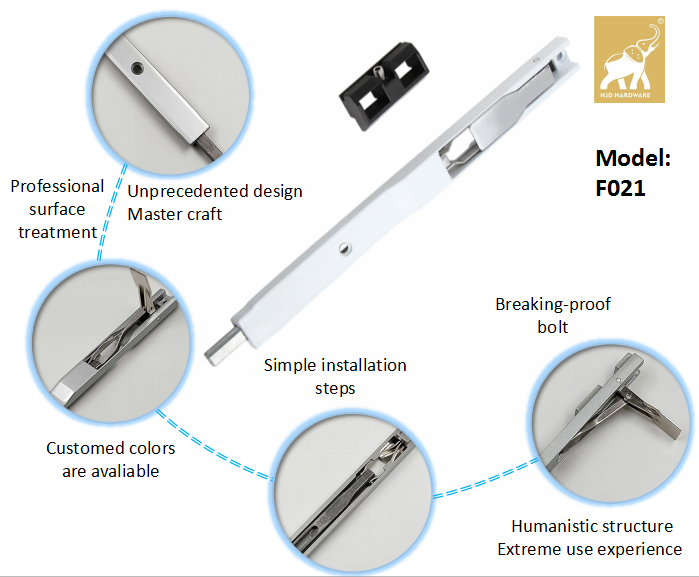 hot selling manufacturer reasonable price black security door window brass tower lock framed automatic revolving latch gate bolt