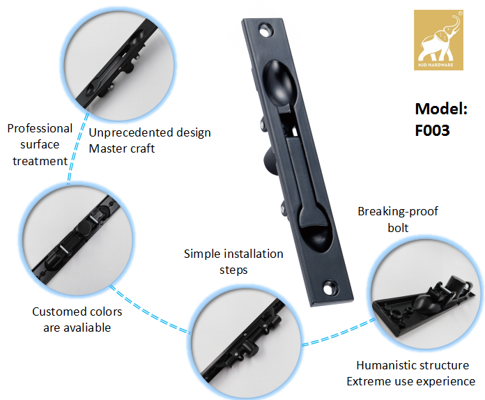 hot selling manufacturer reasonable price black security door window brass tower lock framed automatic revolving latch gate bolt