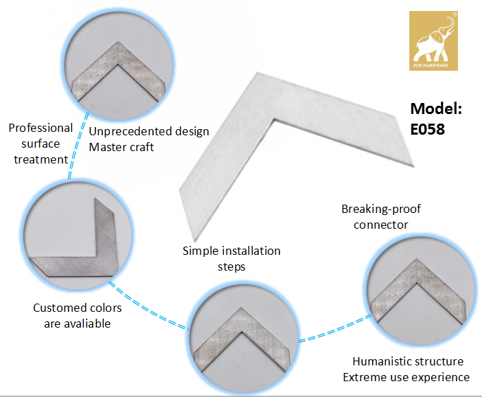 style slab door hardware for doors and windows fitting square pipe  tube 25mm connectors aluminium  window profile corner joint