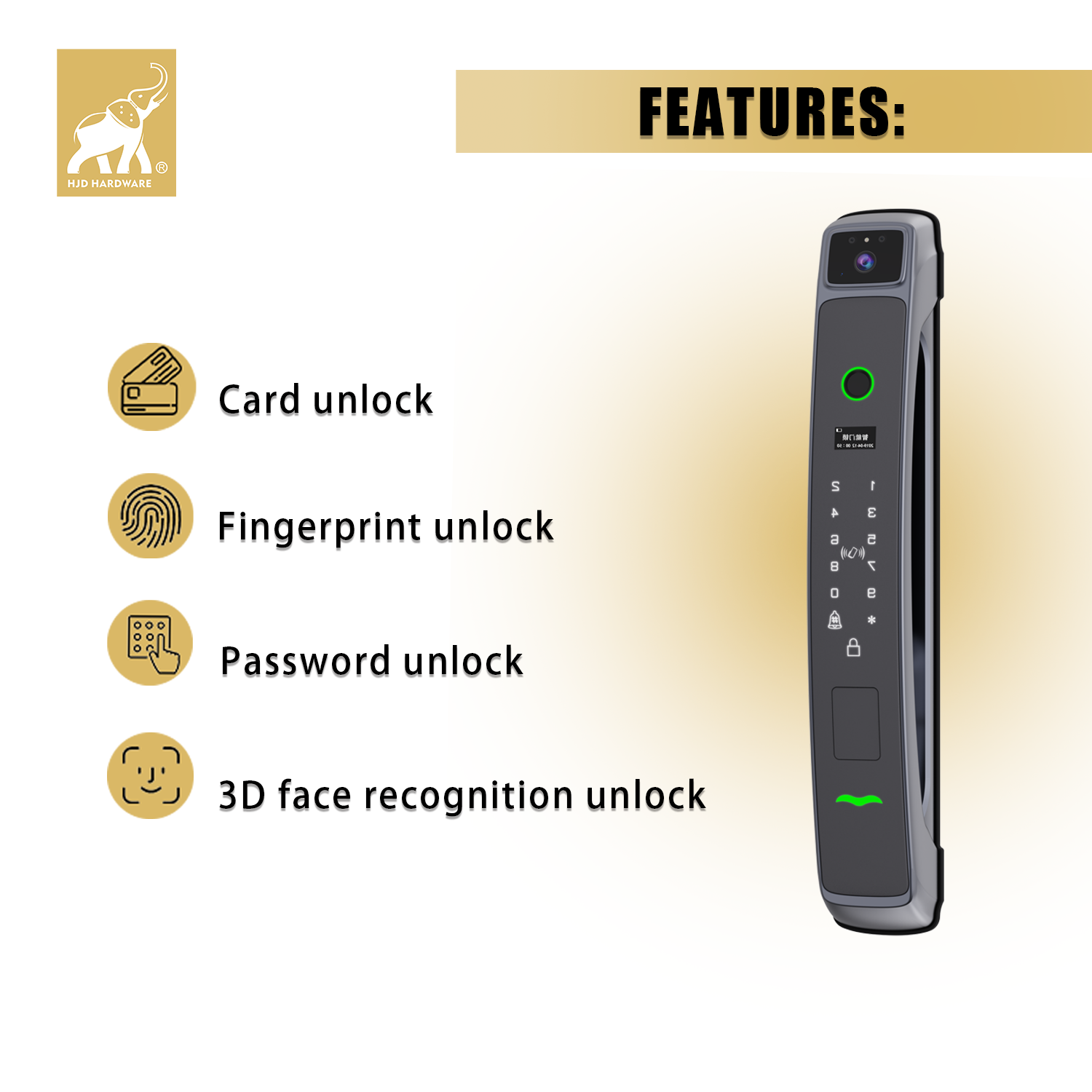 Deadbolt fingerprint digital card gate wood password camera remote control wifi biometric with rfid smart door lock tuya app