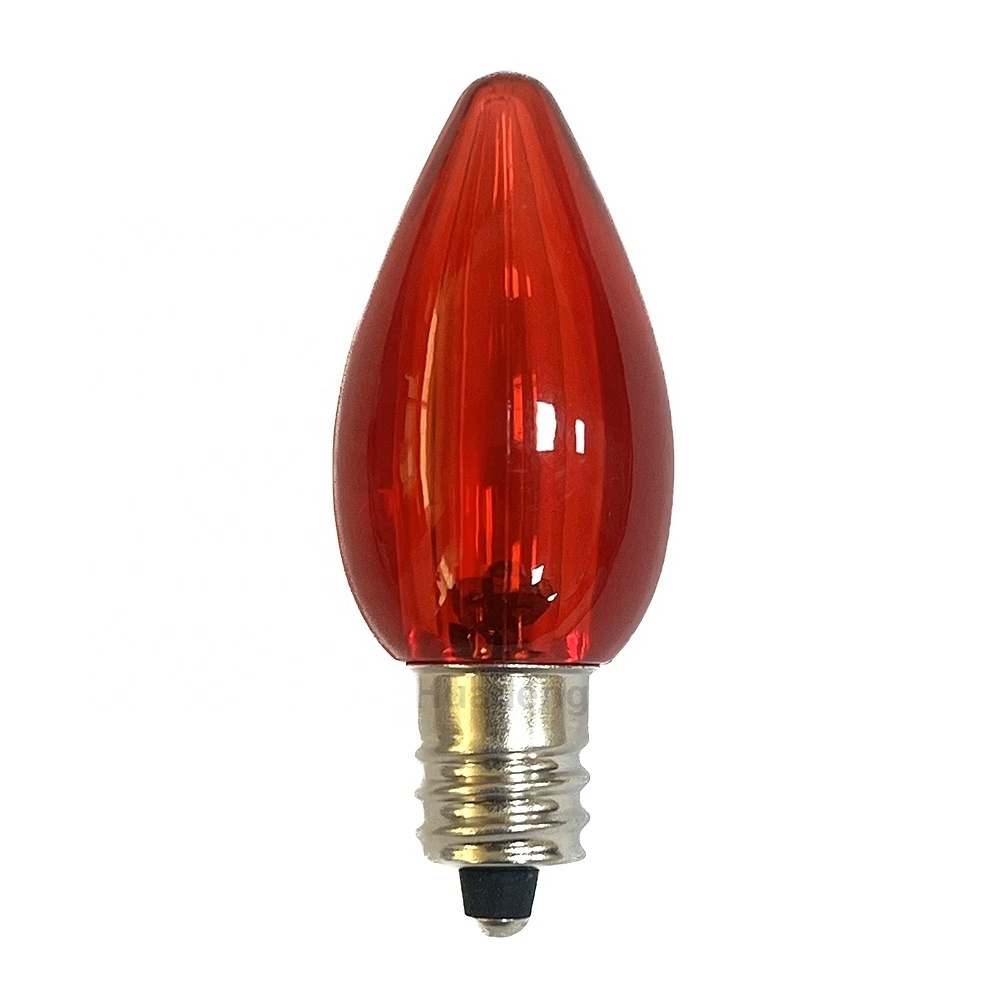 Decorative LED C7 Clear Blinking Twinkle Light Bulb