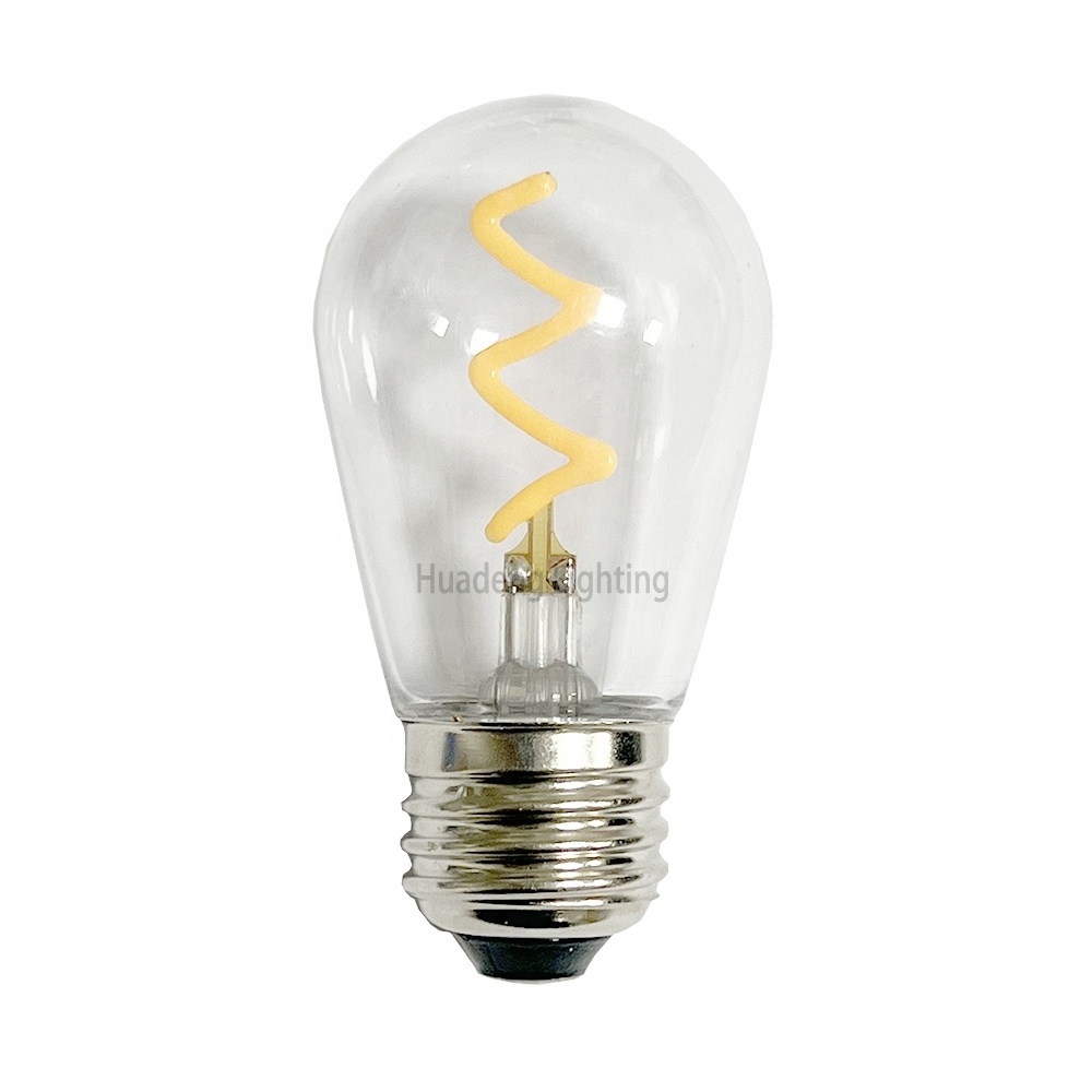 2022 new edison bulb s14 e26 led filament lights s14 outdoor ip65 decorative string light bulbs