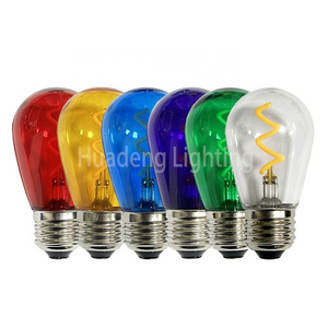 2022 new edison bulb s14 e26 led filament lights s14 outdoor ip65 decorative string light bulbs