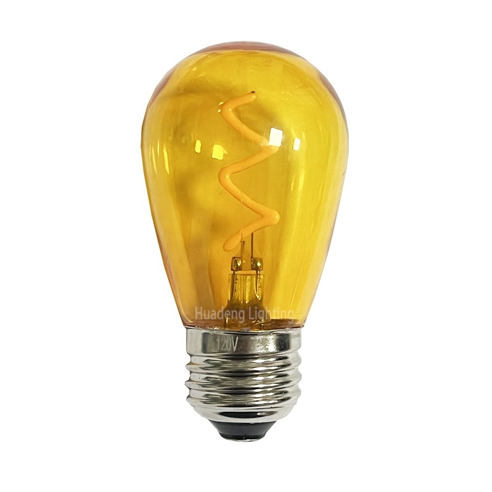 2022 new edison bulb s14 e26 led filament lights s14 outdoor ip65 decorative string light bulbs