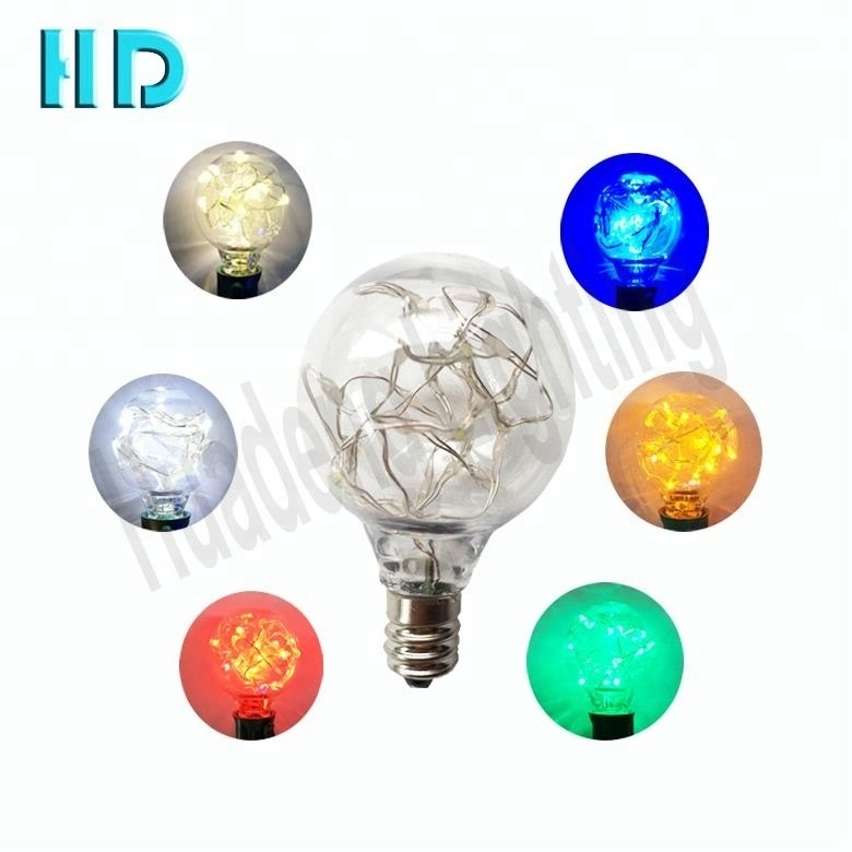 Outside Decorative Lighting G40 LED Outdoor String Light bulb for Patio Porch Garden Bistro Cafe Party Wedding