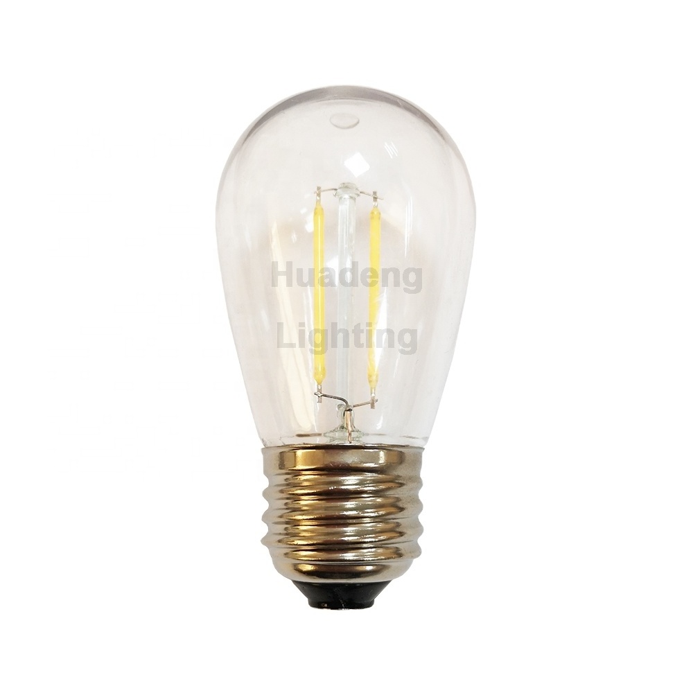 Warm white Edison bulb lights led filament bulb S14 2w led light led bulb for Outdoor String Lights