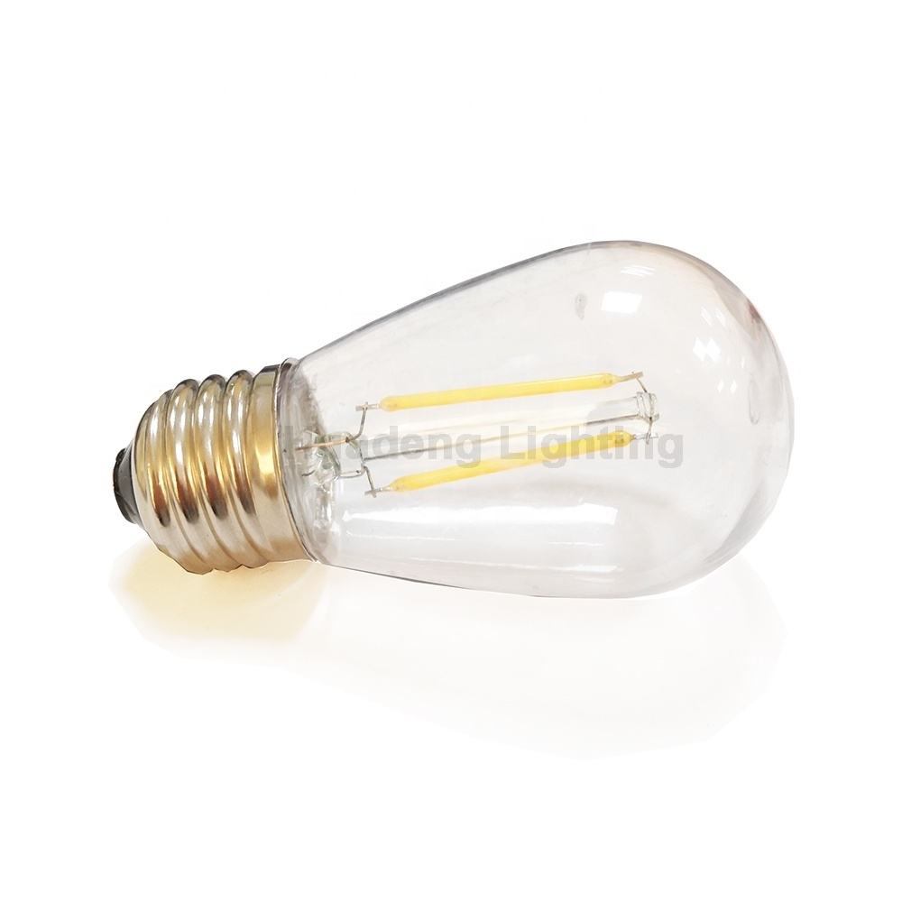 Warm white Edison bulb lights led filament bulb S14 2w led light led bulb for Outdoor String Lights