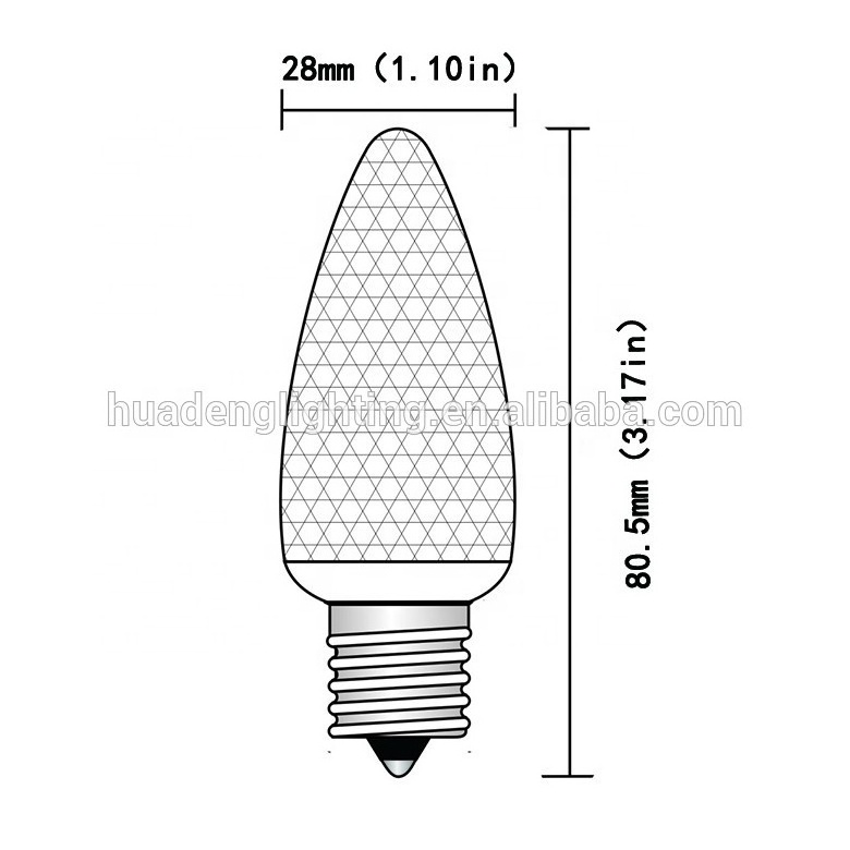 Sun Warm white led bulb c9 led christmas lights for wedding decoration