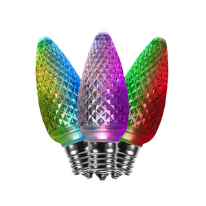 RGB C9 Multicolor fast color change LED Christmas bulbs with E17 nickel base for holiday decorating