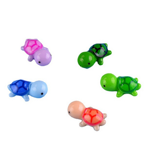 Mini Cartoon Decor Animal Ornaments Five Color Turtle Doll Mini Resin Crafts For Fish Tank Aquarium Desktop Home Decoration