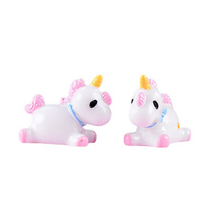 Cartoon Mini Cute Animal Tiny Unicorn Horse  DIY landscaping Miniature for Home Decor Fairy Garden Figurine Children Toy Gift