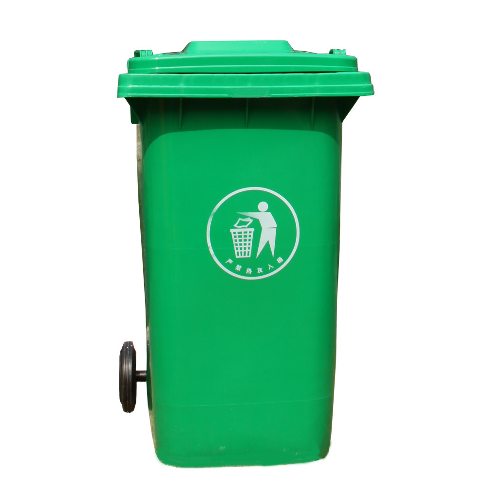 plastic waste container with wheel standing garbage bin wheelie dustbin