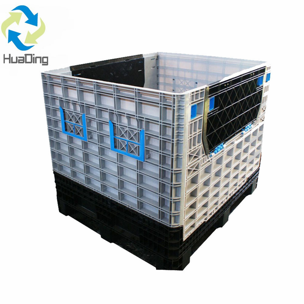 Pallet Bin/container Recyclable Foldable Collapsible HDPE Plastic Wholesale Plastic Containers Industry Mesh Plastic Large Crate