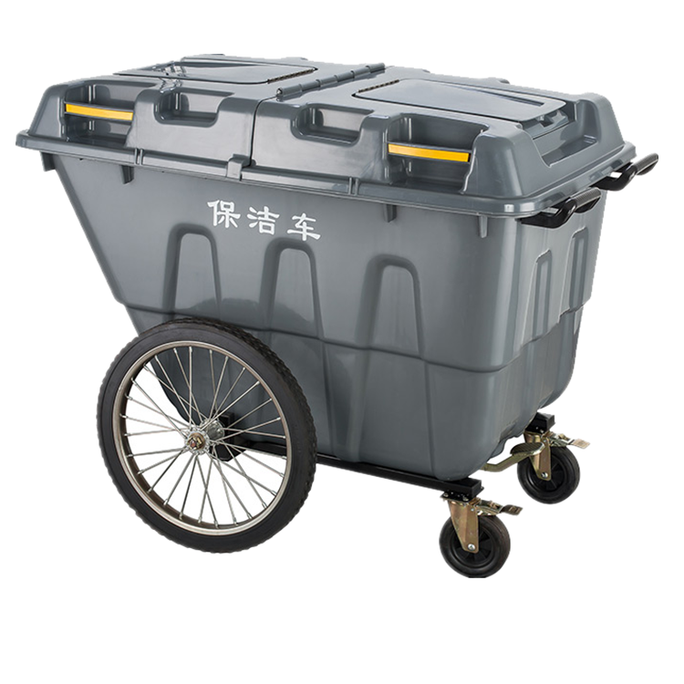 400L Trash Can Trolley Dumping Carts with Wheels Bulk Sustainable Plastic Waste Containers Storage Bin Large Plastic 2 Wheels