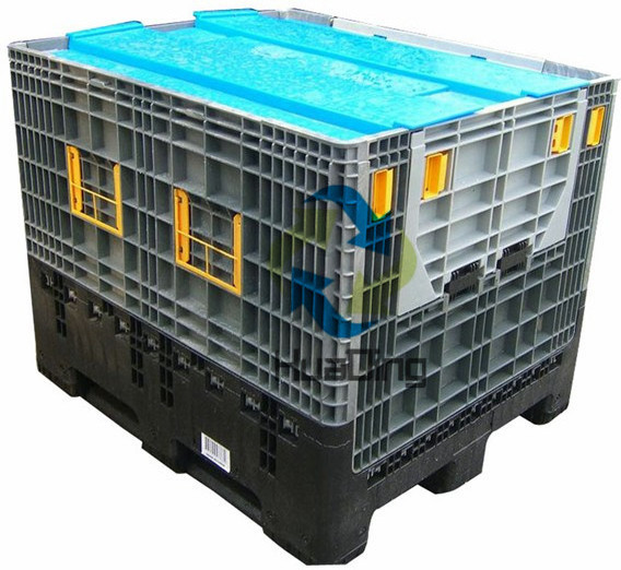 Pallet Bin/container Recyclable Foldable Collapsible HDPE Plastic Wholesale Plastic Containers Industry Mesh Plastic Large Crate