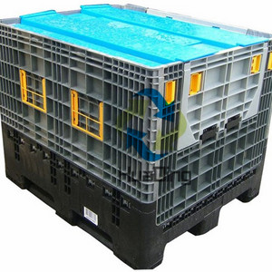 Pallet Bin/container Recyclable Foldable Collapsible HDPE Plastic Wholesale Plastic Containers Industry Mesh Plastic Large Crate