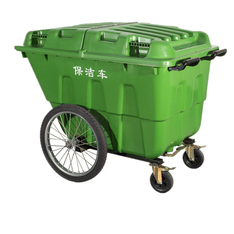 400L Trash Can Trolley Dumping Carts with Wheels Bulk Sustainable Plastic Waste Containers Storage Bin Large Plastic 2 Wheels