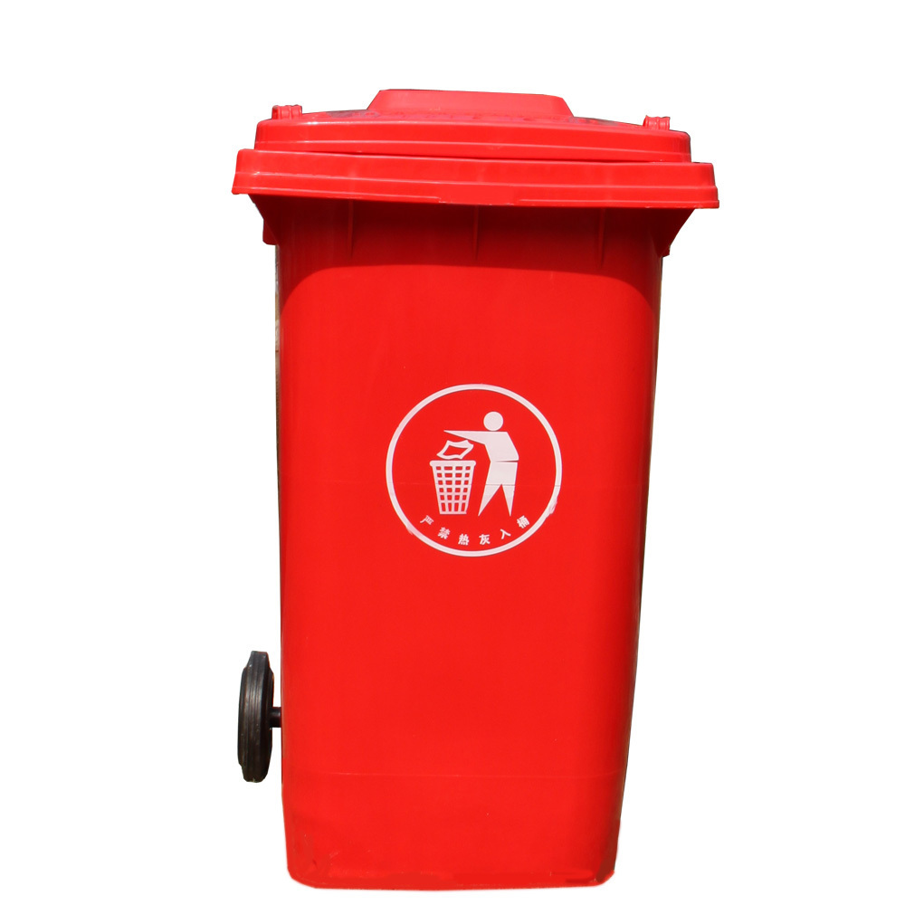 plastic waste container with wheel standing garbage bin wheelie dustbin