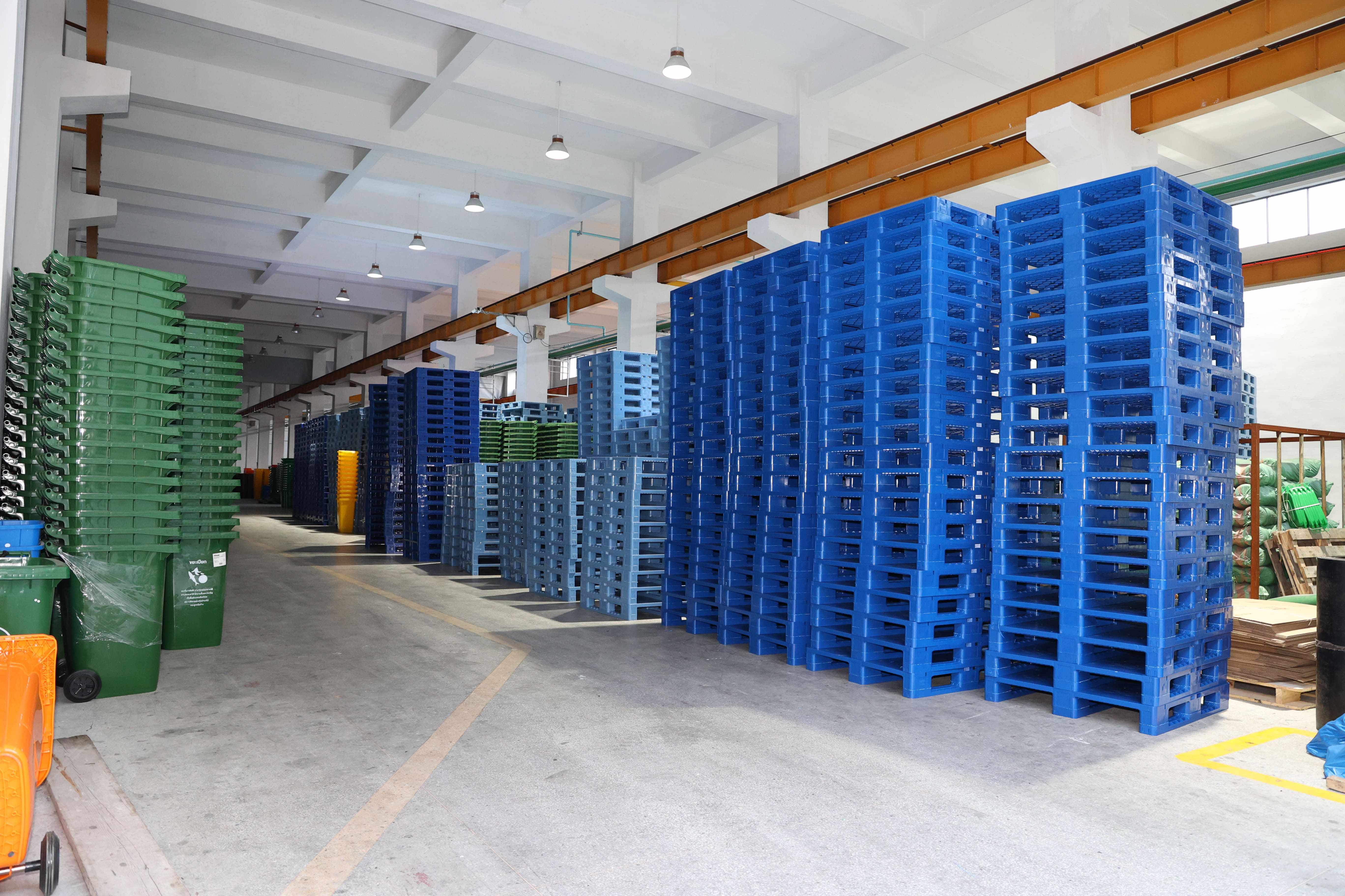 HUADING Heavy Duty Industrial Storage Hygienic Food Grade Euro Type Flat Anti-Slip 1200 X 1000 Mm Plastic Pallet for Shipping