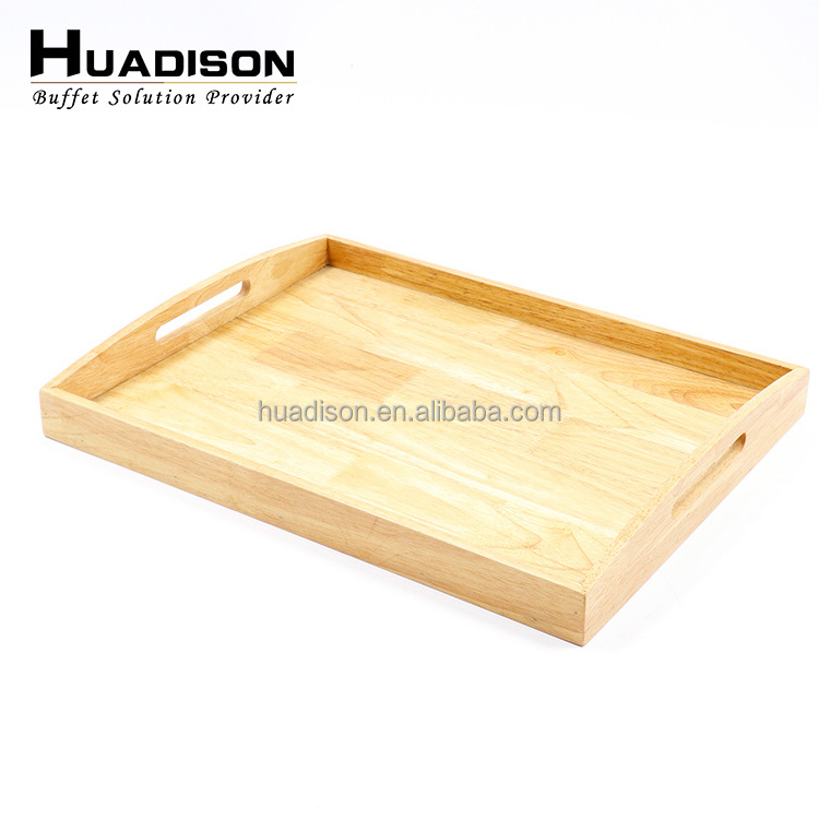 Huadison restaurant hotel supplies buffet food display stand wooden dessert display rack for wedding party