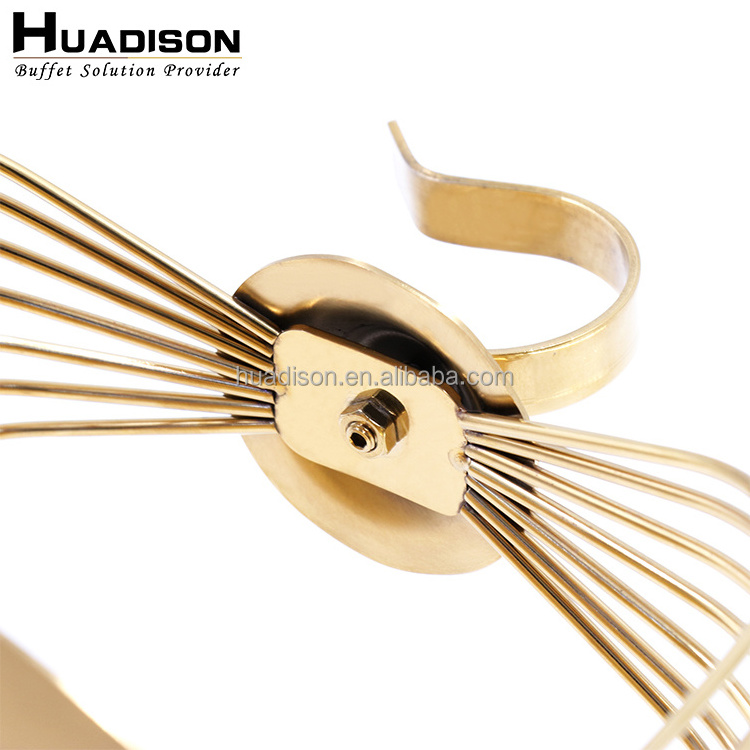 Huadison cake swing stand gold cake stand metal wedding cake stand for hotel