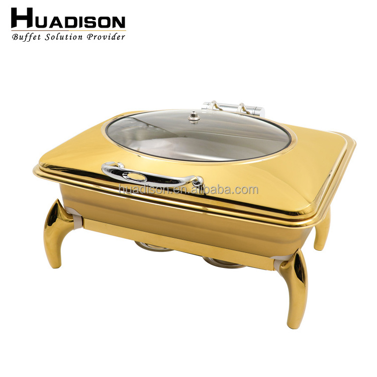 Huadison catering equipment commercial quality chaffing dish stainless steel buffet food warmer