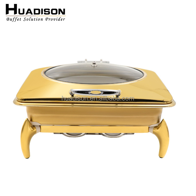 Huadison catering equipment commercial quality chaffing dish stainless steel buffet food warmer