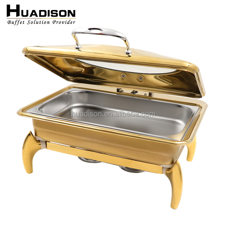 Huadison catering equipment commercial quality chaffing dish stainless steel buffet food warmer