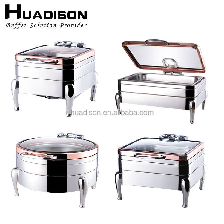 Huadison Buffet Equipment Hot pot Food Warmer Server Set Buffet Catering Stainless Steel Chafing Dish Buffet Set