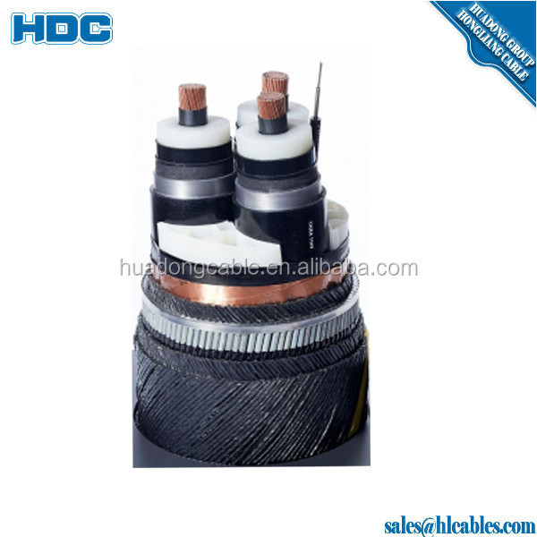 MV Cable 24Kv 3*50mm2 Al/XLPE/Semi-Conductive Blocking Tape/PVC Jacket Power Cable