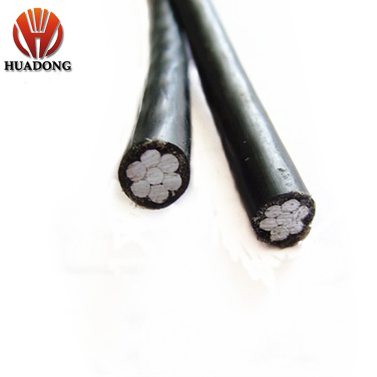 XLPE Insulate Aluminum Conductor Low Voltage ABC Cable 2x16 Duplex Service Drop Wire