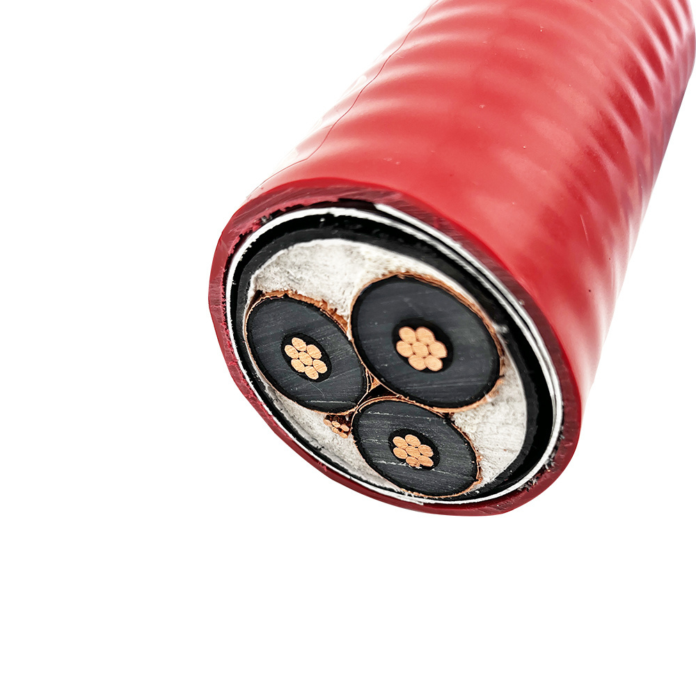 15kV 3/C 3 Conductor MC-HL MV-105 133%  EPR Insulation Shielded CCW Corrugated Armored Power Cable