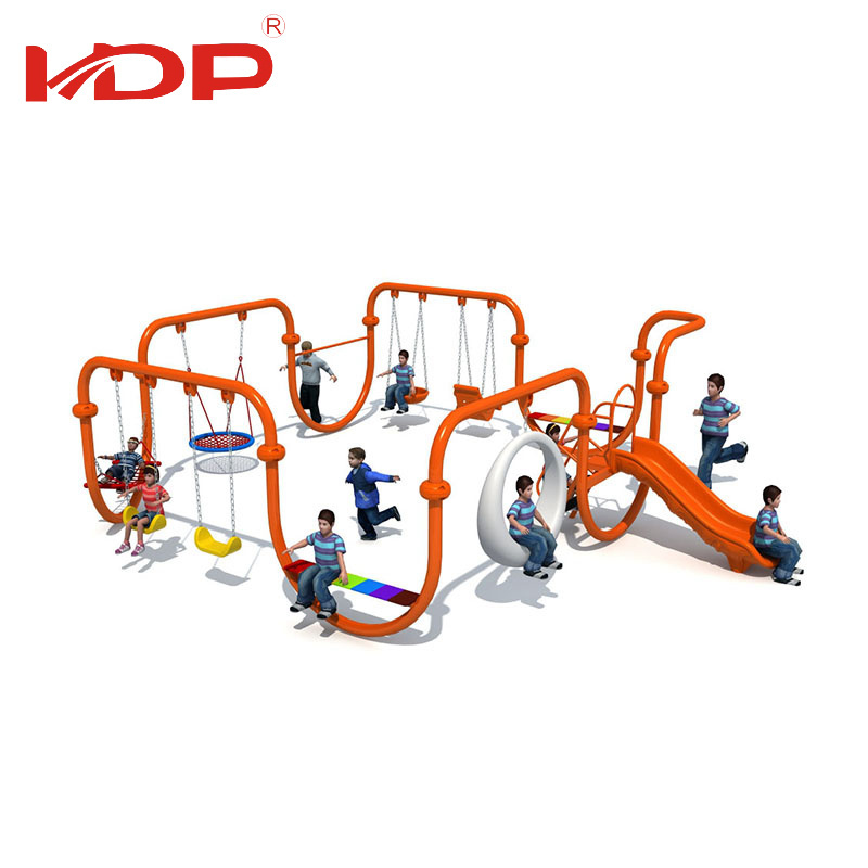 Large kids plastic swing  playground outdoor sports multi-person swing