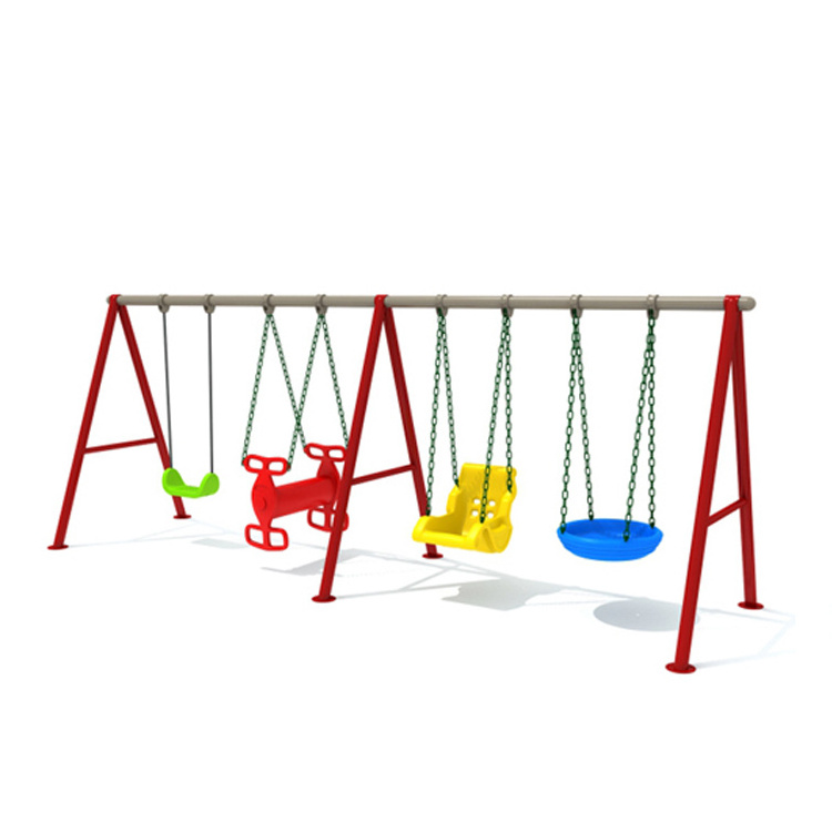 Most Popular Metal Frame Outdoor Playground Equipment Adult Plastic Swings