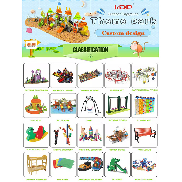 High Quality Multi-functional Children Outdoor Playground Equipment Metal Frame Swing and Slides