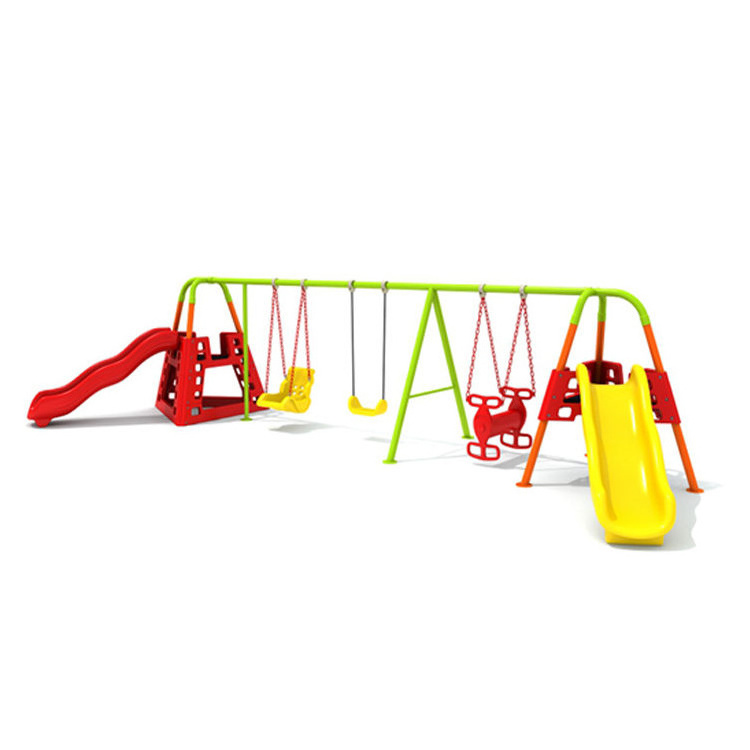 High Quality Multi-functional Children Outdoor Playground Equipment Metal Frame Swing and Slides