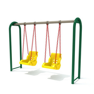 Outdoor Amusement Park Playground Equipment  Kids Double seat Garden Swing