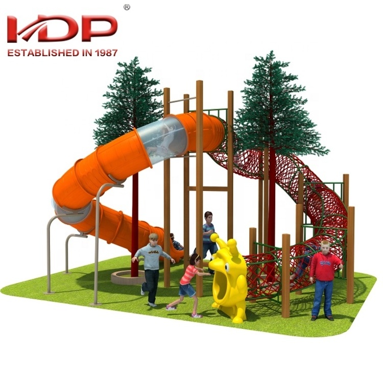 Outdoor wooden playhouse children cheap playground individuation slide equipment