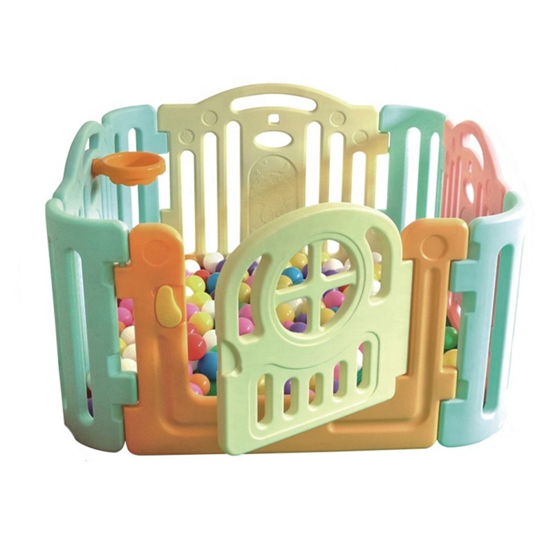 Folding Kids Indoor Color Toddler Plastic Fence large panels adults Baby Playpens For Children