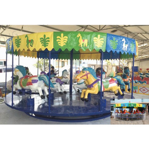 New Popular Kids Commercial children revolve toy carousel horses Rides Electrical Merry Go Round