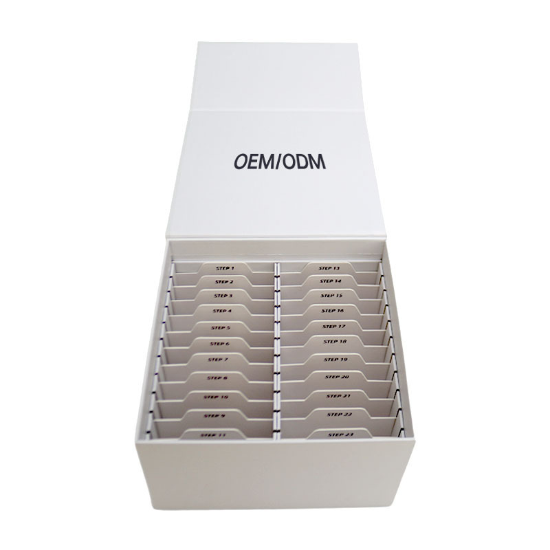 Customized Luxury White Magnet Flip Rigid Cardboard Clear Aligner Box Dental Lab Orthodontic Packaging Paper Boxes For Aligners