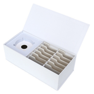 Customized Luxury White Magnet Flip Rigid Cardboard Clear Aligner Box Dental Lab Orthodontic Packaging Paper Boxes For Aligners