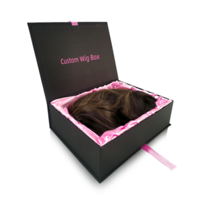 Recyclable Luxury Cardboard Hair Extension Wig Packaging Magnetic Lid Bundles Extensions Box Custom Logo Paper Boxes For Wigs