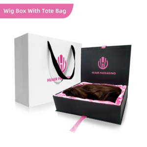 Eco-Friendly Cardboard Magnet Hair Extension Wigs Bundles Boxes Private Label Magnetic Paper Box Custom Wig Packaging With Logo