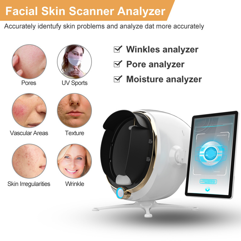 Facial Pigmentacion 8 In 1 Spa Face Examining Machine Facial Skin Analysis Machine Skin Analyzer Machine For Sale