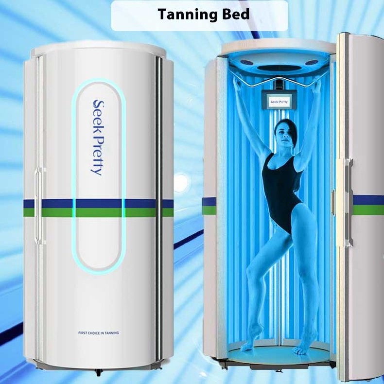 High Power UVA UVB Stand Up Tanning Bed Full Body Tanning Solarium Sunbath Machine Vertical Tanning Bed For Commercial