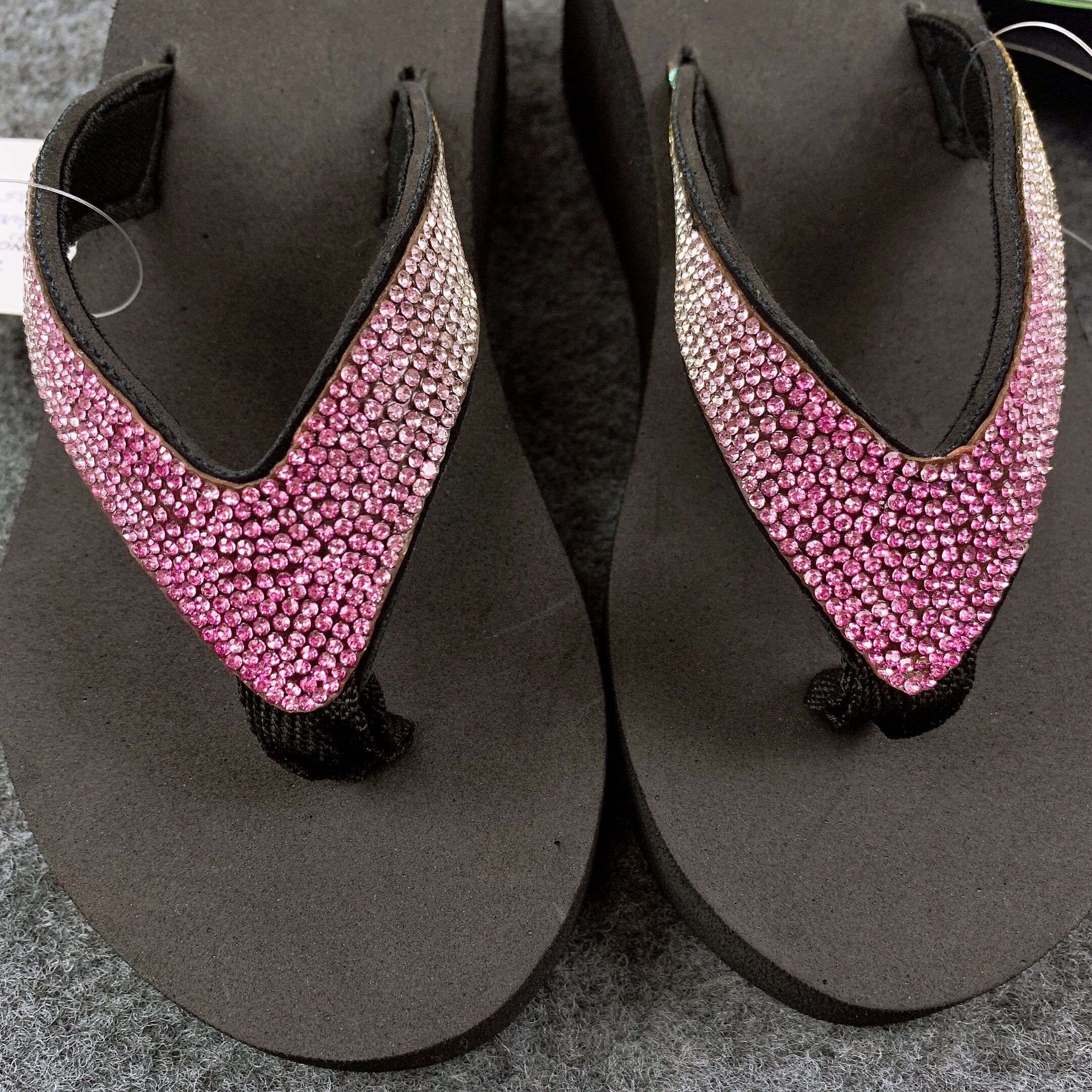 Good Quality Cheap Rhinestone Ladies Summer Beach Women EVA High Heel Flip Flops Factory Direct Fashion Printing Diamond Slipper