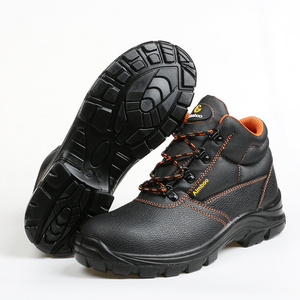 manufacturer factory custom safety shoes for men steel toe anti-smashing leather waterproof stab-resistant s3 wholesale