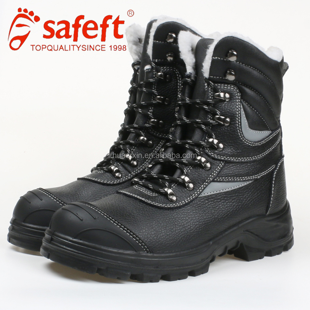 manufacturer factory custom safety shoes for men steel toe boots warm Anti smashing leather waterproof stab resistant s3